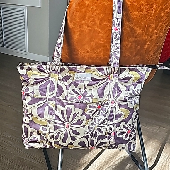 Amy Michelle Austin Diaper Bag, Charcoal Floral - Picture 1 of 11